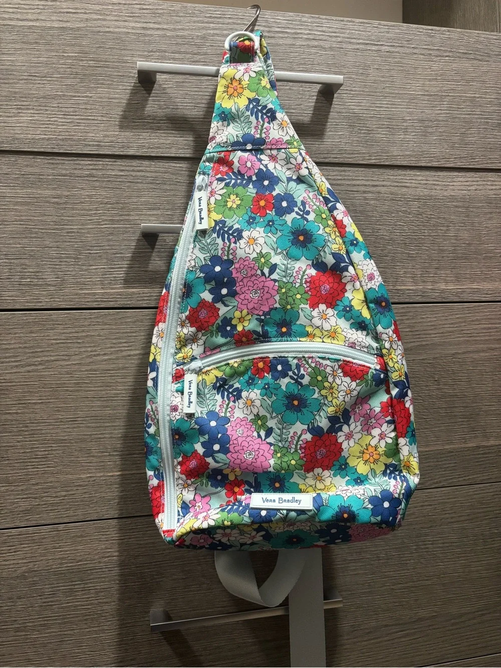 Vera Bradley Floral Sling Backpack with Multicolor Blooms